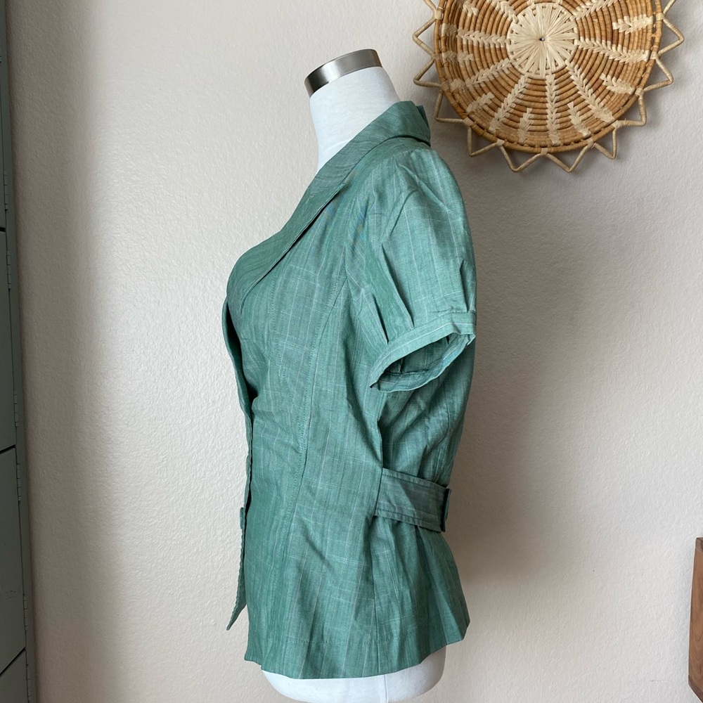 Lulumari Buttonfront Green Top - image 2